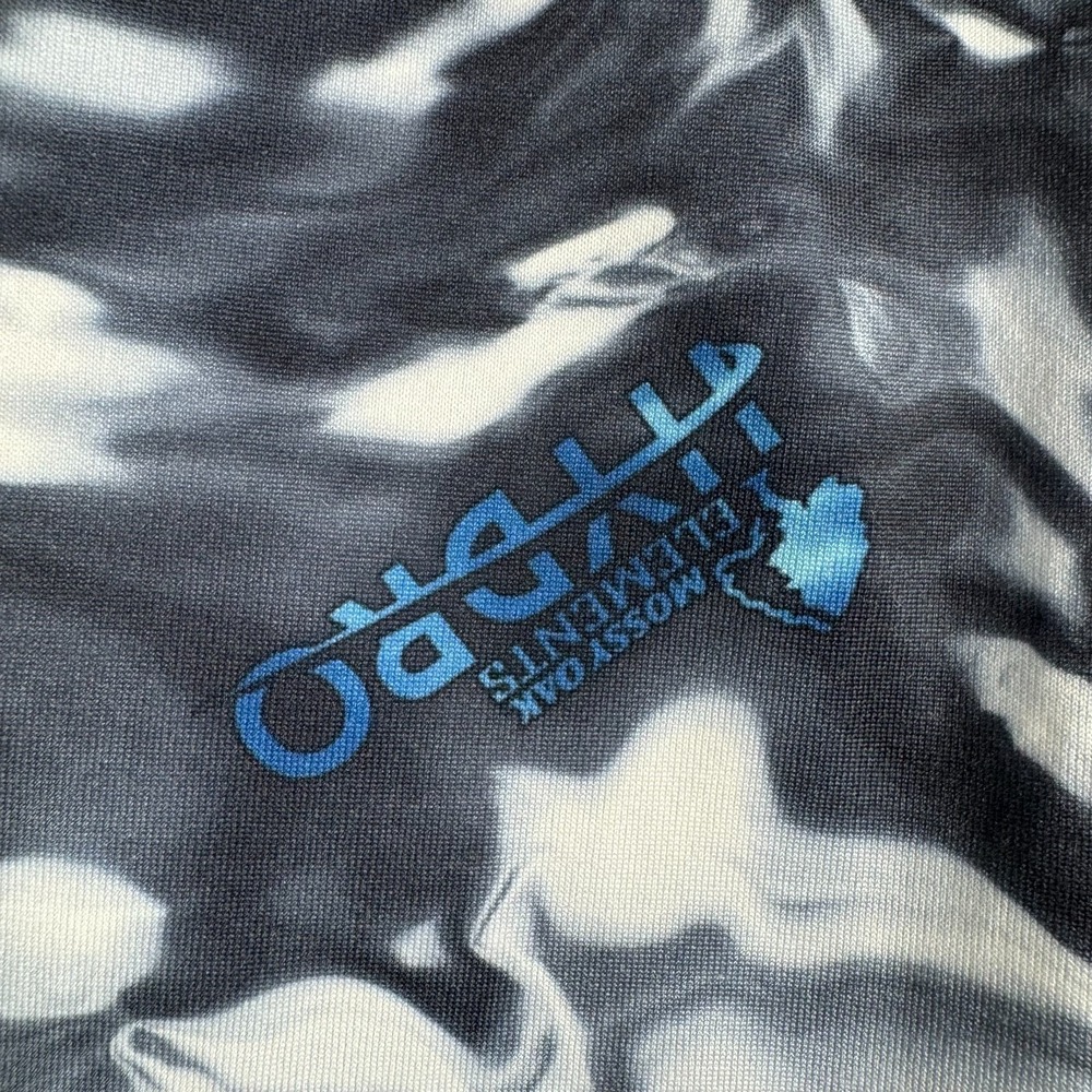 HUK Performance Fishing Shirt Mossy Oak Elements Hydro Camo Blue Mens Small S - Picture 7 of 12